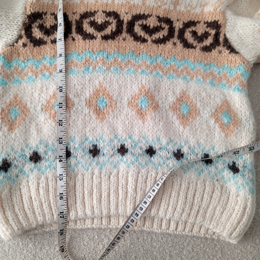 Zara Girls Patterned Wool Blend Knit Hoodie | Size 9-10 - Picture 12 of 17